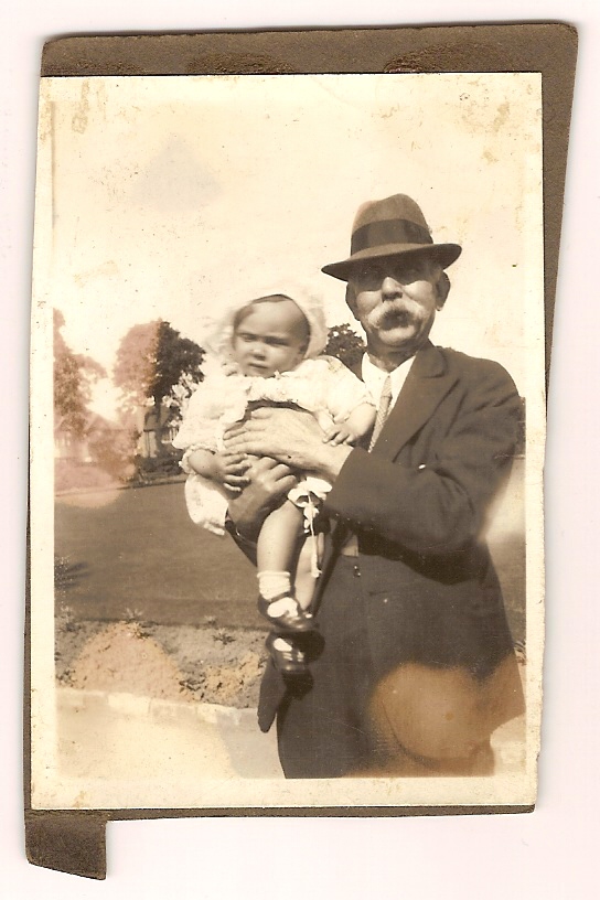 James Cufflin 1869- with granddaughter Joan c1937. Click to enlarge